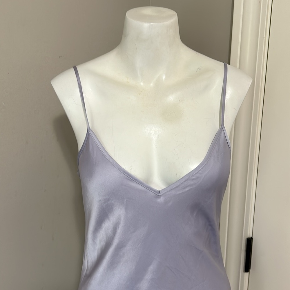 All Saints Hera Dress Slip Dress in Misty Lilac Purple Scoop Neck Sz M NEW - Picture 3 of 14